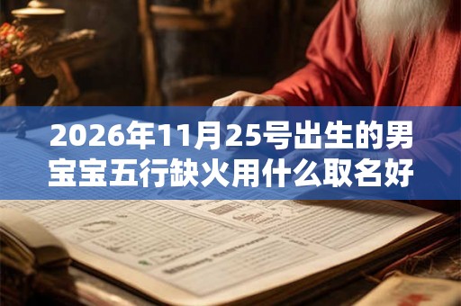 2026年11月25号出生的男宝宝五行缺火用什么取名好