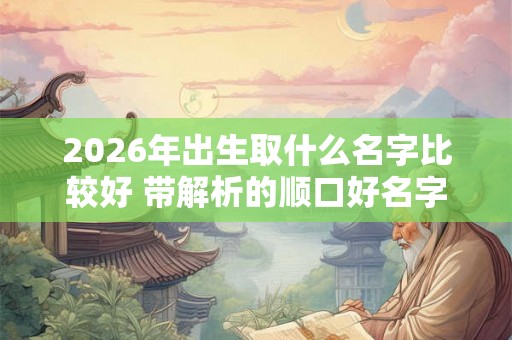 2026年出生取什么名字比较好 带解析的顺口好名字