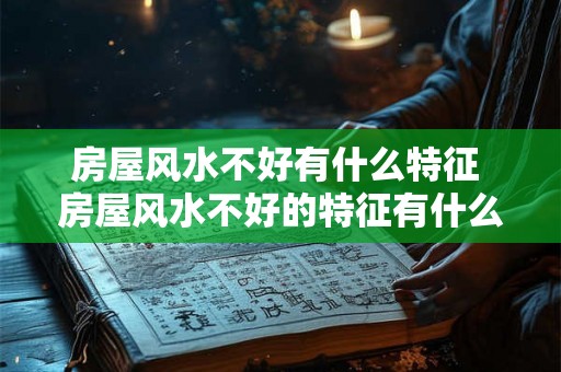 房屋风水不好有什么特征 房屋风水不好的特征有什么