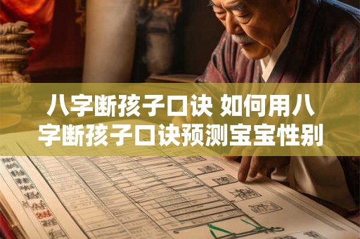 八字断孩子口诀 如何用八字断孩子口诀预测宝宝性别 八字断孩子口诀 如何用八字断孩子口诀预测宝宝性别