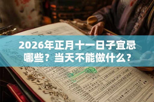 2026年正月十一日子宜忌哪些？当天不能做什么？