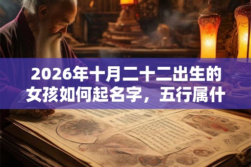 2026年十月二十二出生的女孩如何起名字，五行属什么