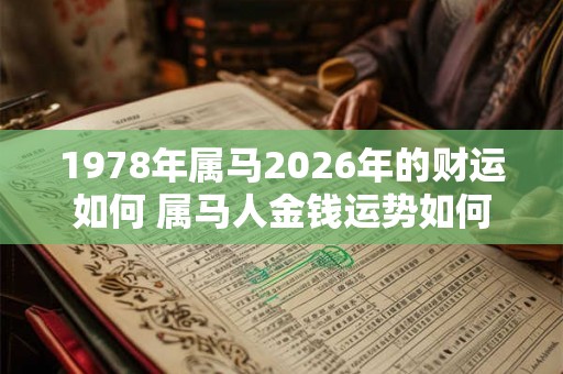 1978年属马2026年的财运如何 属马人金钱运势如何