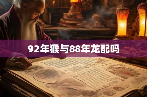 92年猴与88年龙配吗 92年猴与88年龙配吗