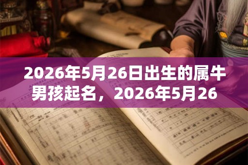 2026年5月26日出生的属牛男孩起名，2026年5月26日命运解析！