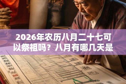 2026年农历八月二十七可以祭祖吗？八月有哪几天是可以祭祖的？