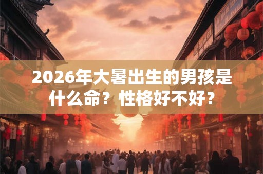 2026年大暑出生的男孩是什么命？性格好不好？