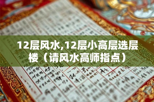 12层风水,12层小高层选层楼（请风水高师指点）