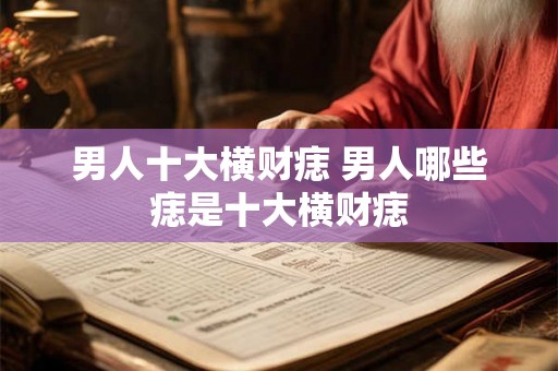 男人十大横财痣 男人哪些痣是十大横财痣
