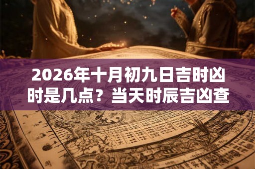2026年十月初九日吉时凶时是几点?当天时辰吉凶查询 2026年十月初九日吉时凶时是几点?当天时辰吉凶查询