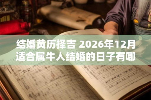 结婚黄历择吉 2026年12月适合属牛人结婚的日子有哪些