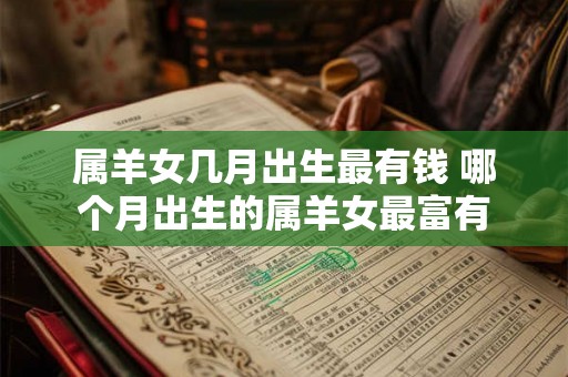 属羊女几月出生最有钱 哪个月出生的属羊女最富有