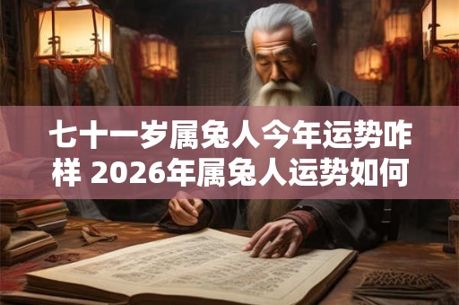 七十一岁属兔人今年运势咋样 2026年属兔人运势如何