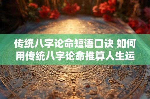 传统八字论命短语口诀 如何用传统八字论命推算人生运势