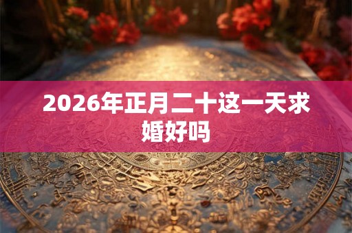 2026年正月二十这一天求婚好吗 2026年正月二十这一天求婚好吗