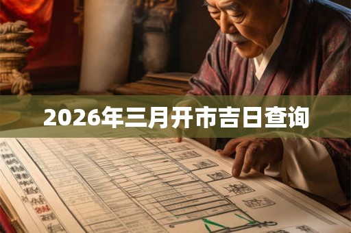 2026年三月开市吉日查询