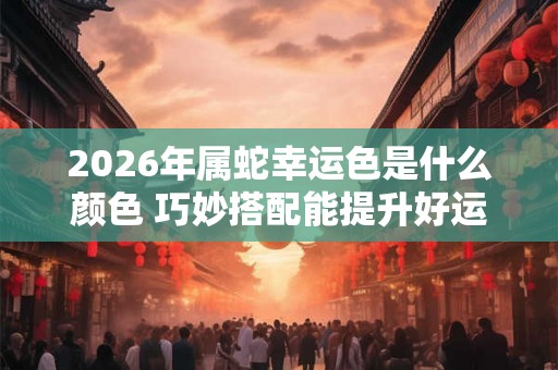 2026年属蛇幸运色是什么颜色 巧妙搭配能提升好运气