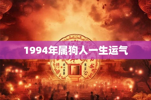 1994年属狗人一生运气