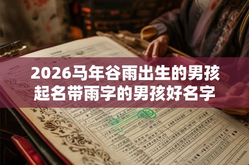 2026马年谷雨出生的男孩起名带雨字的男孩好名字