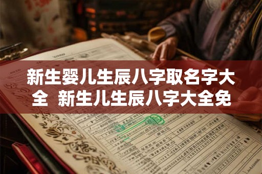 新生婴儿生辰八字取名字大全  新生儿生辰八字大全免费