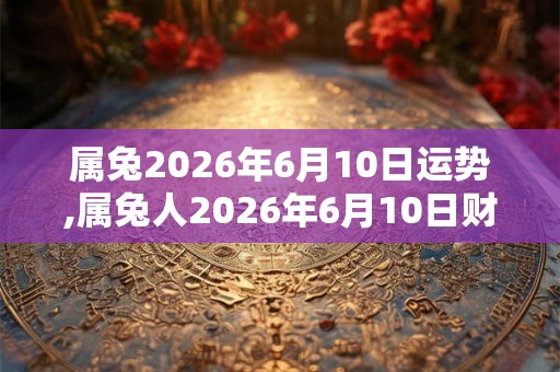 属兔2026年6月10日运势,属兔人2026年6月10日财运,生肖兔2026年6月10日运势
