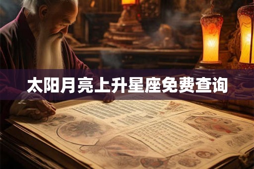 太阳月亮上升星座免费查询