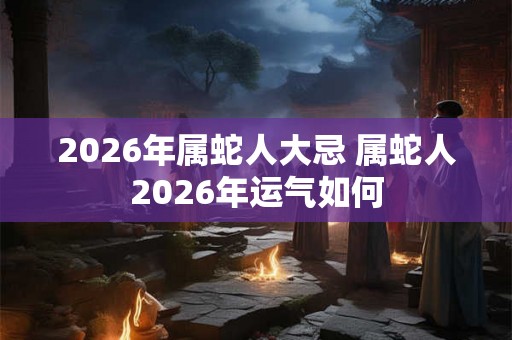 2026年属蛇人大忌 属蛇人2026年运气如何 2026年属蛇人大忌 属蛇人2026年运气如何