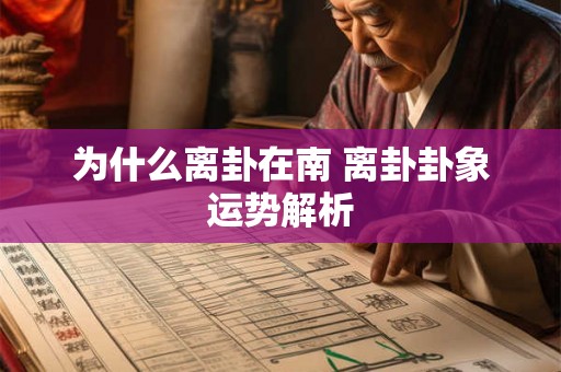 为什么离卦在南 离卦卦象运势解析