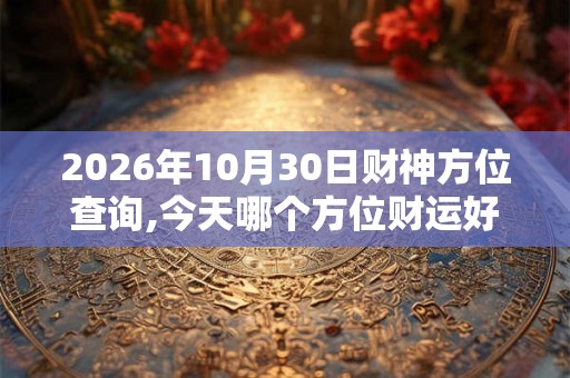 2026年10月30日财神方位查询,今天哪个方位财运好