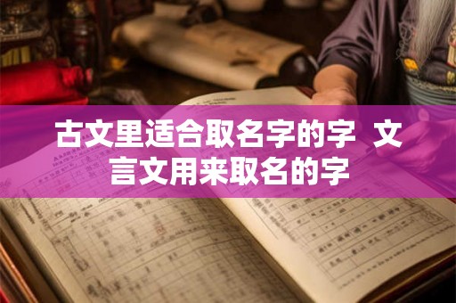 古文里适合取名字的字  文言文用来取名的字