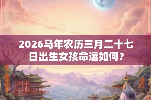 2026马年农历三月二十七日出生女孩命运如何？