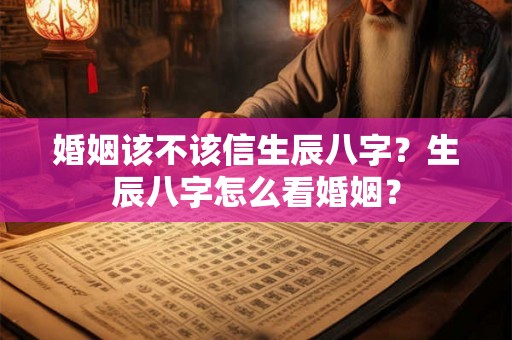 婚姻该不该信生辰八字？生辰八字怎么看婚姻？