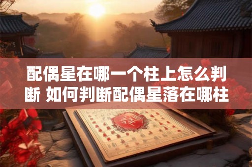 配偶星在哪一个柱上怎么判断 如何判断配偶星落在哪柱