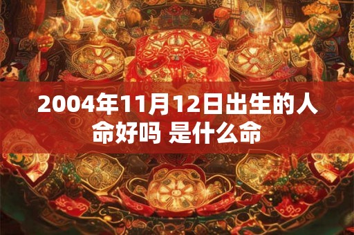 2004年11月12日出生的人命好吗 是什么命