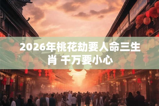 2026年桃花劫要人命三生肖 千万要小心