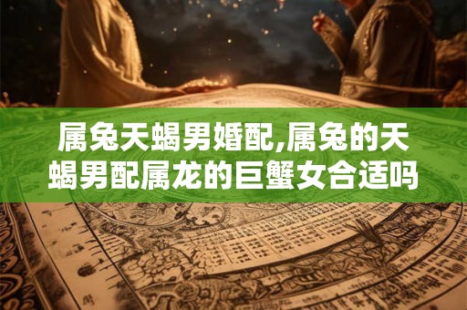 属兔天蝎男婚配,属兔的天蝎男配属龙的巨蟹女合适吗??? 属兔天蝎男婚配,属兔的天蝎男配属龙的巨蟹女合适吗???