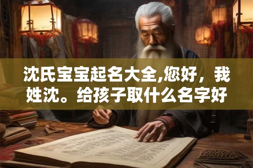 沈氏宝宝起名大全,您好，我姓沈。给孩子取什么名字好呀