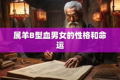 属羊B型血男女的性格和命运