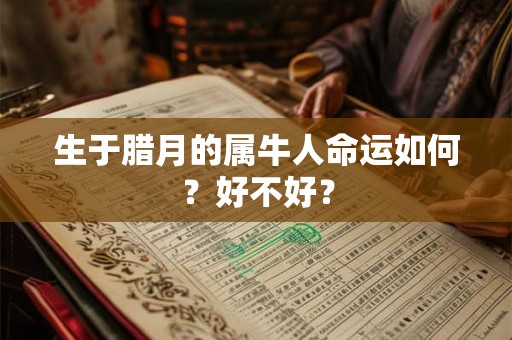生于腊月的属牛人命运如何？好不好？