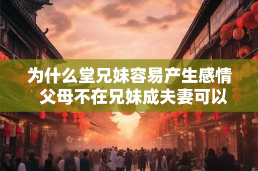 为什么堂兄妹容易产生感情 父母不在兄妹成夫妻可以吗 为什么堂兄妹容易产生感情 父母不在兄妹成夫妻可以吗