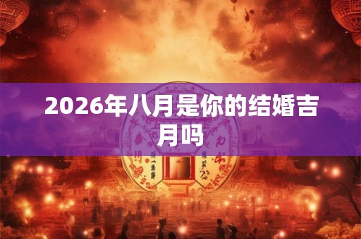 2026年八月是你的结婚吉月吗