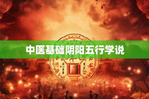 中医基础阴阳五行学说
