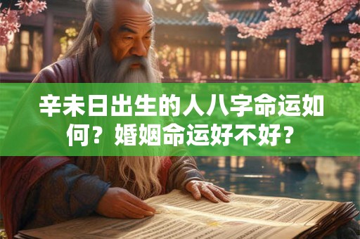 辛未日出生的人八字命运如何？婚姻命运好不好？