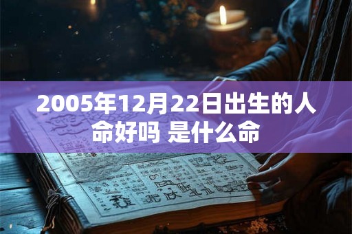 2005年12月22日出生的人命好吗 是什么命