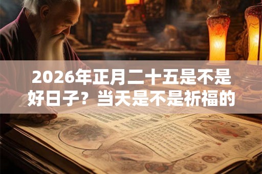 2026年正月二十五是不是好日子？当天是不是祈福的好时间？