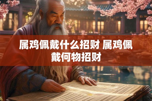 属鸡佩戴什么招财 属鸡佩戴何物招财
