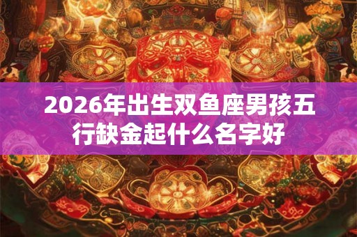 2026年出生双鱼座男孩五行缺金起什么名字好