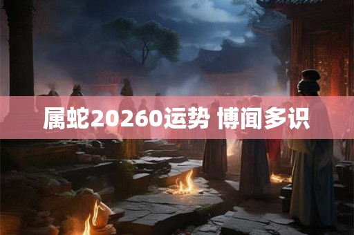 属蛇20260运势 博闻多识