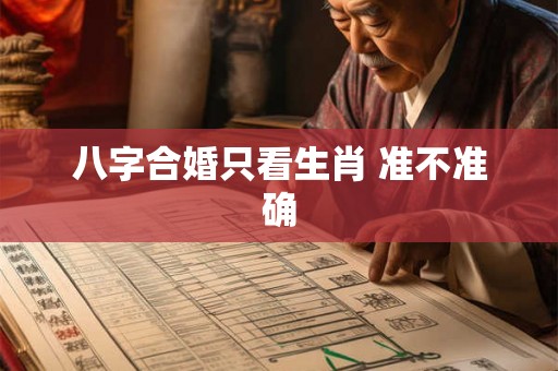 八字合婚只看生肖 准不准确