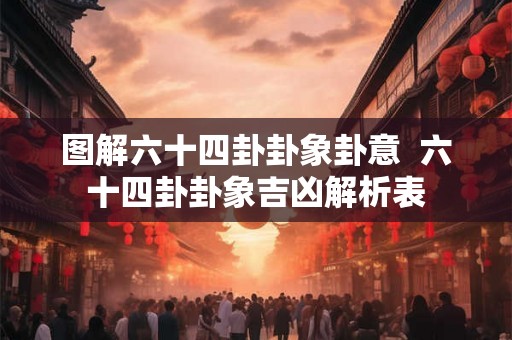 图解六十四卦卦象卦意  六十四卦卦象吉凶解析表